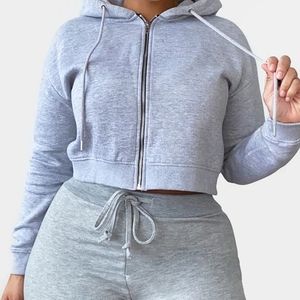 Crop zip hoodie